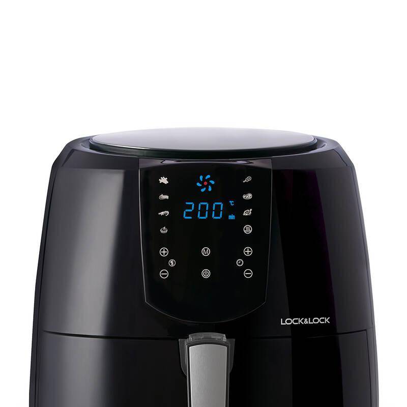 [Áp voucher giảm thêm 300k] Nồi Chiên Không Dầu - Locknlock Jumbo Plus Air Fryer - 220 - 240V~ - 1800W - 50/60Hz - 5.2L - 2 Màu (Đen, Trắng) - EJF357 image number null